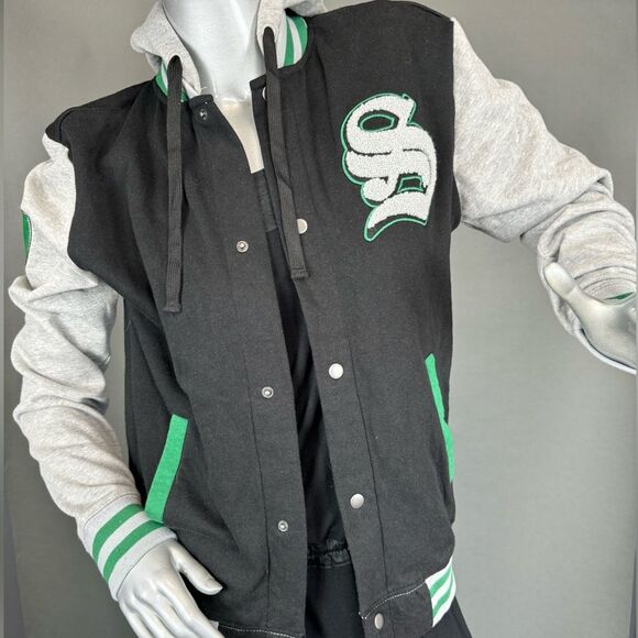 Harry Potter Slytherin Sweatshirt Varsity Jacket - Picture 4 of 10